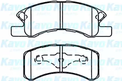 Комплект тормозных колодок (KAVO PARTS: BP-1514)