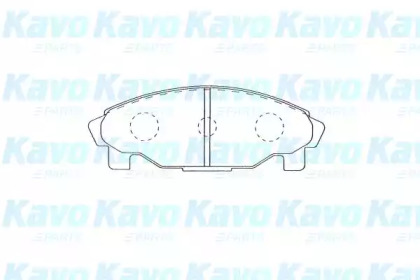 Комплект тормозных колодок (KAVO PARTS: BP-1521)