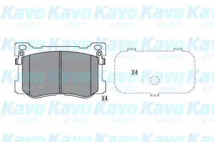 Комплект тормозных колодок (KAVO PARTS: BP-3057)