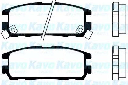 Комплект тормозных колодок (KAVO PARTS: BP-3503)