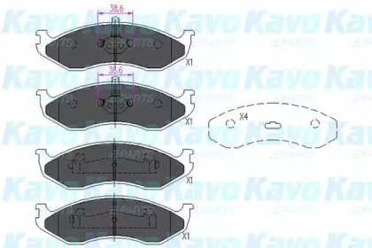 Комплект тормозных колодок (KAVO PARTS: BP-4017)