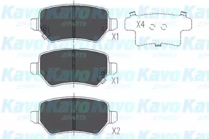 Комплект тормозных колодок (KAVO PARTS: BP-4029)