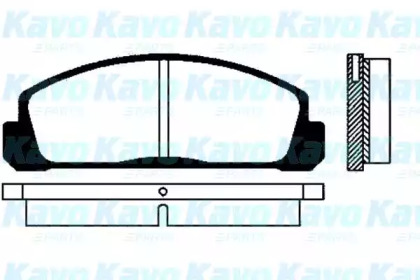 Комплект тормозных колодок (KAVO PARTS: BP-4500)