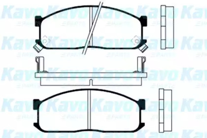 Комплект тормозных колодок (KAVO PARTS: BP-4514)