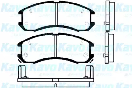 Комплект тормозных колодок (KAVO PARTS: BP-4516)