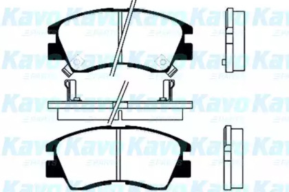 Комплект тормозных колодок (KAVO PARTS: BP-5506)