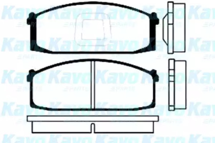 Комплект тормозных колодок (KAVO PARTS: BP-6524)