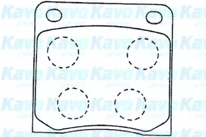 Комплект тормозных колодок (KAVO PARTS: BP-6584)