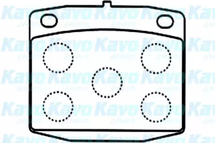 Комплект тормозных колодок (KAVO PARTS: BP-6587)