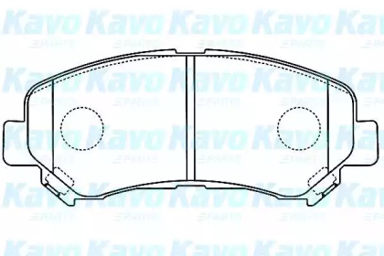 Комплект тормозных колодок (KAVO PARTS: BP-6600)