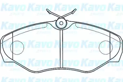 Комплект тормозных колодок (KAVO PARTS: BP-6601)