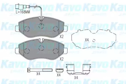 Комплект тормозных колодок (KAVO PARTS: BP-6612)