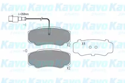 Комплект тормозных колодок (KAVO PARTS: BP-6613)