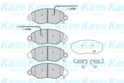 Комплект тормозных колодок (KAVO PARTS: BP-6614)