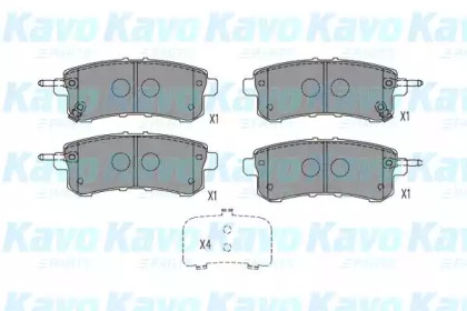 Комплект тормозных колодок (KAVO PARTS: BP-6628)