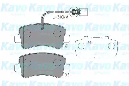 Комплект тормозных колодок (KAVO PARTS: BP-6629)