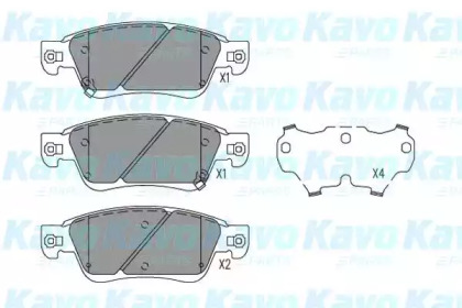 Комплект тормозных колодок (KAVO PARTS: BP-6633)