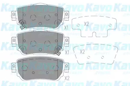 Комплект тормозных колодок (KAVO PARTS: BP-6634)