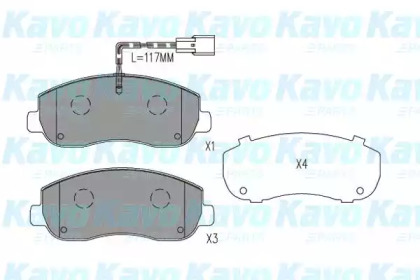 Комплект тормозных колодок (KAVO PARTS: BP-6635)