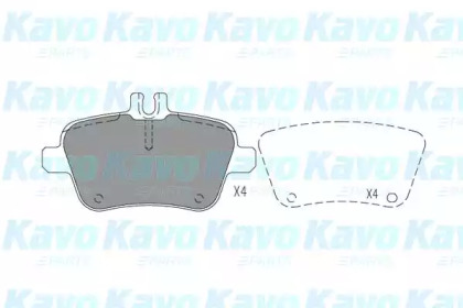 Комплект тормозных колодок (KAVO PARTS: BP-6637)