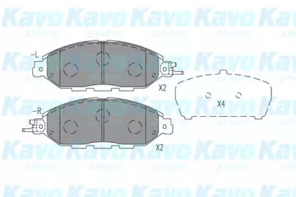 Комплект тормозных колодок (KAVO PARTS: BP-6641)