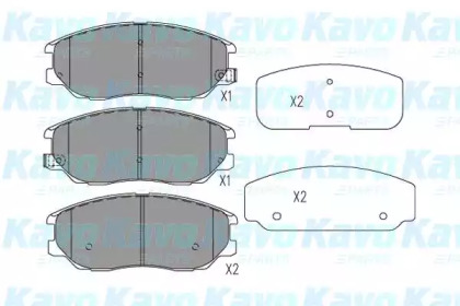 Комплект тормозных колодок (KAVO PARTS: BP-7506)