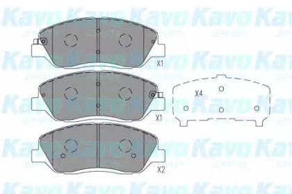 Комплект тормозных колодок (KAVO PARTS: BP-7507)