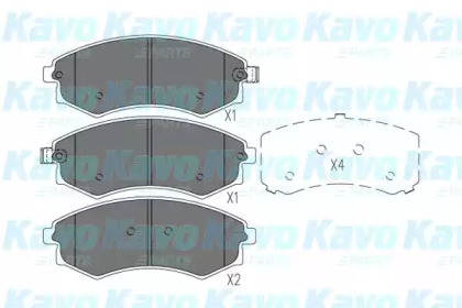 Комплект тормозных колодок (KAVO PARTS: BP-7508)