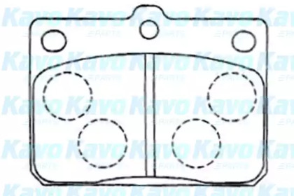 Комплект тормозных колодок (KAVO PARTS: BP-9089)