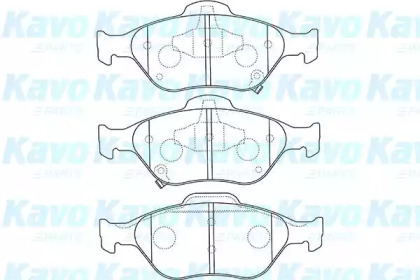 Комплект тормозных колодок (KAVO PARTS: BP-9109)