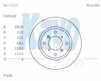 Тормозной диск (KAVO PARTS: BR-2220)