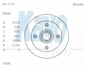 Тормозной диск (KAVO PARTS: BR-4701)