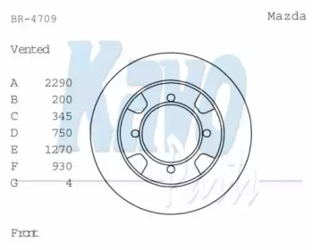 Тормозной диск (KAVO PARTS: BR-4709)