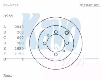 Тормозной диск (KAVO PARTS: BR-5731)