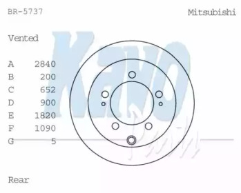 Тормозной диск (KAVO PARTS: BR-5737)