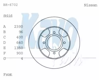 Тормозной диск (KAVO PARTS: BR-6702)