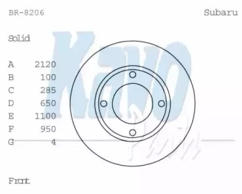 Тормозной диск (KAVO PARTS: BR-8206)