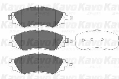 Комплект тормозных колодок (KAVO PARTS: KBP-1001)