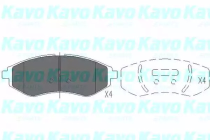 Комплект тормозных колодок (KAVO PARTS: KBP-1003)