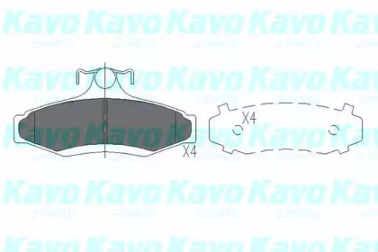 Комплект тормозных колодок (KAVO PARTS: KBP-1006)