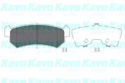 Комплект тормозных колодок (KAVO PARTS: KBP-1007)