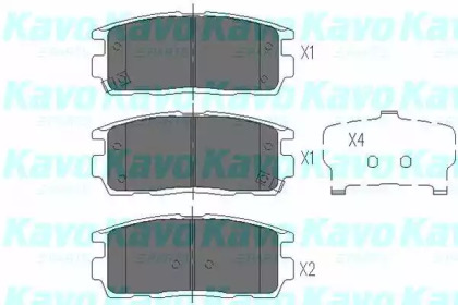 Комплект тормозных колодок (KAVO PARTS: KBP-1010)