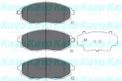 Комплект тормозных колодок (KAVO PARTS: KBP-1011)