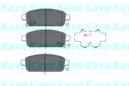 Комплект тормозных колодок (KAVO PARTS: KBP-1013)