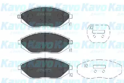 Комплект тормозных колодок (KAVO PARTS: KBP-1017)