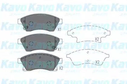 Комплект тормозных колодок (KAVO PARTS: KBP-1018)