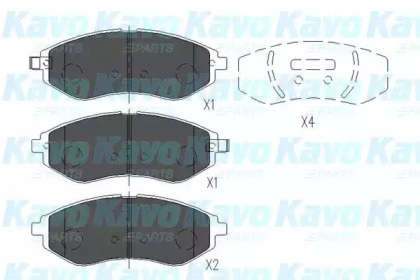 Комплект тормозных колодок (KAVO PARTS: KBP-1019)