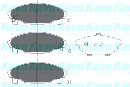 Комплект тормозных колодок (KAVO PARTS: KBP-1502)