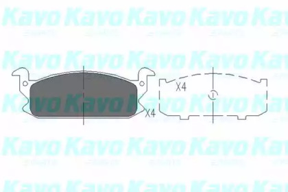 Комплект тормозных колодок (KAVO PARTS: KBP-1503)