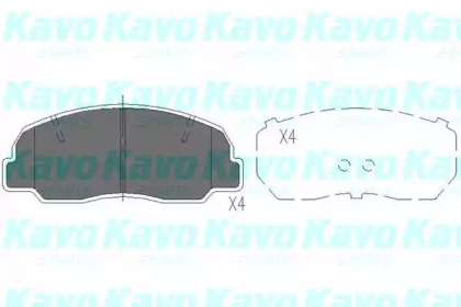 Комплект тормозных колодок (KAVO PARTS: KBP-1504)